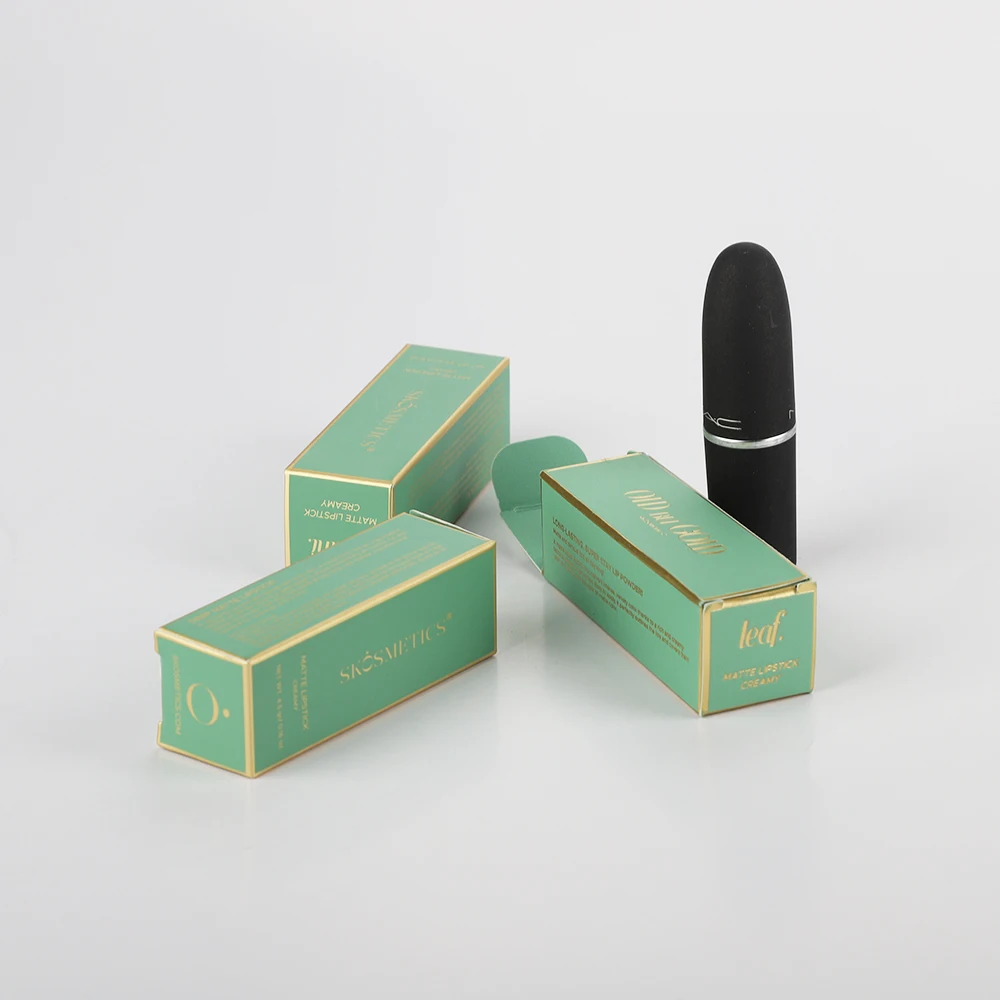 Custom printed gift paper lip gloss boxes packaging