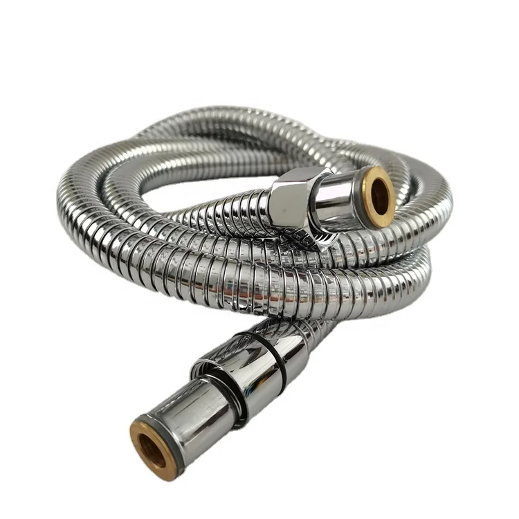 UK hot sale large caliber 16mm stainless steel flexible shower hose shower tube 1.5m chrome hand shower hose