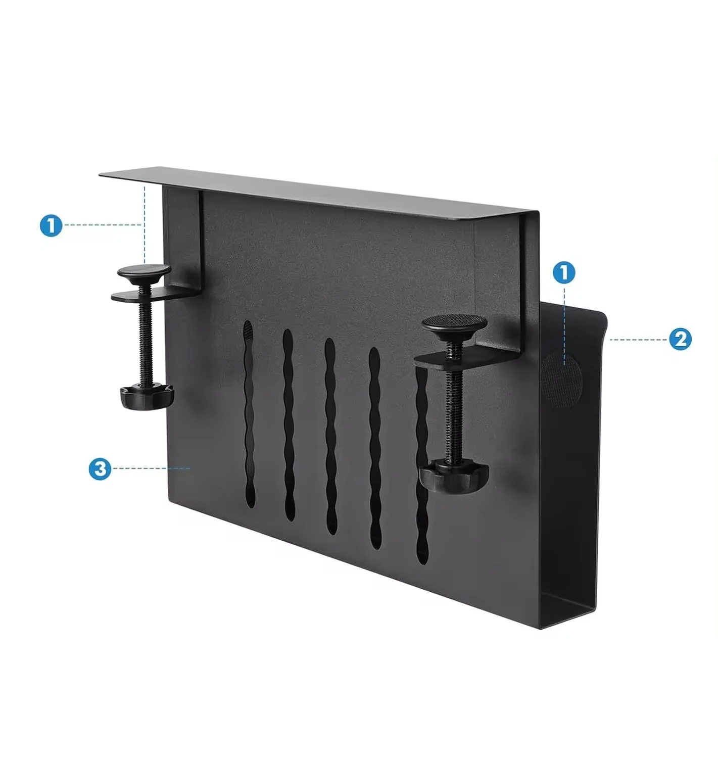 Under Desk Cable Management Tray Side Table Laptop Holder with Pen Holder