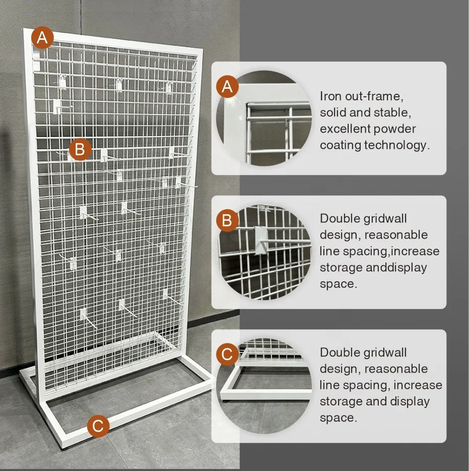 Металлическая Витрина на заказ стеллаж для инструментов витрина аксессуары Gridwall Стеллаж с крючками розничного магазина