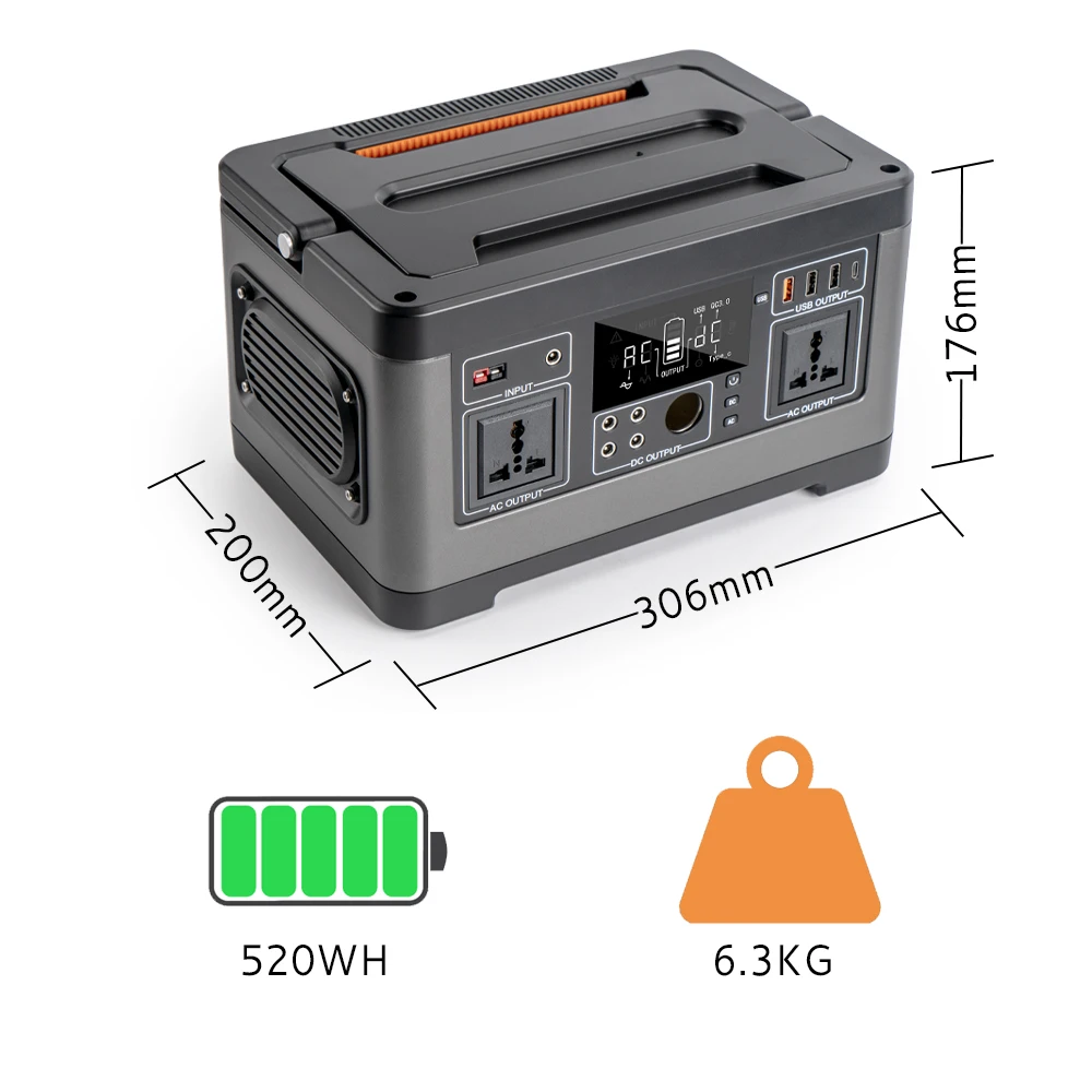 Unitpackpower jackery солнечный генератор литиевая батарея 500w 520WH портативная