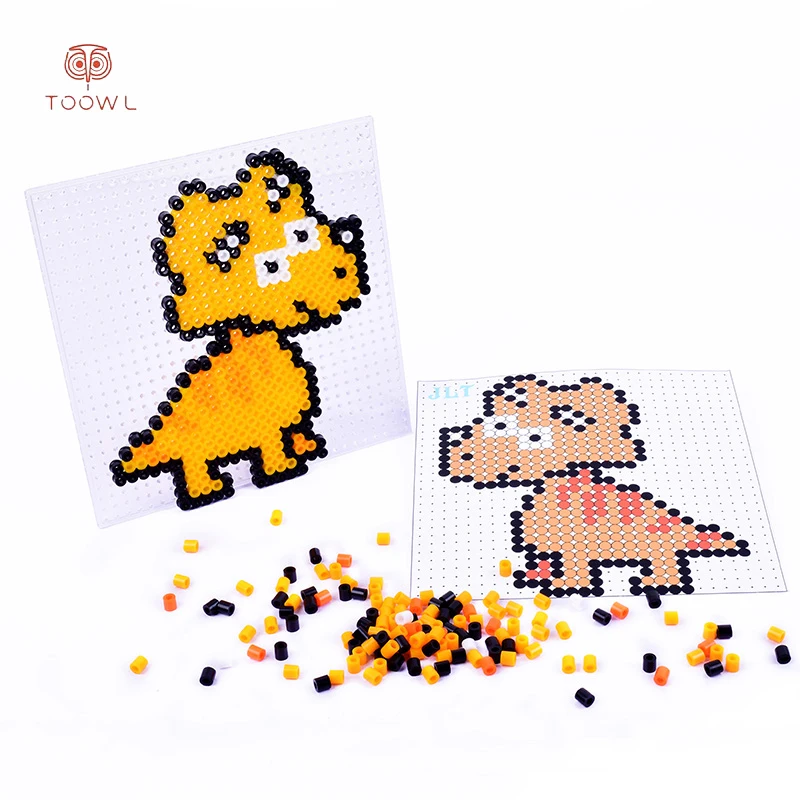 High Good Quality Dinosaur Series Plastic Mini Hama Beads Creative Educational Toy Perler Ironing Beads for Child