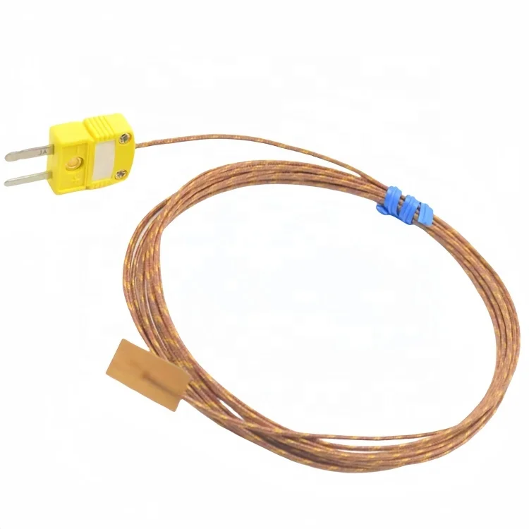 Самоклеящаяся термопара типа k, датчик температуры поверхности, Стекловолоконный Измерительный Провод