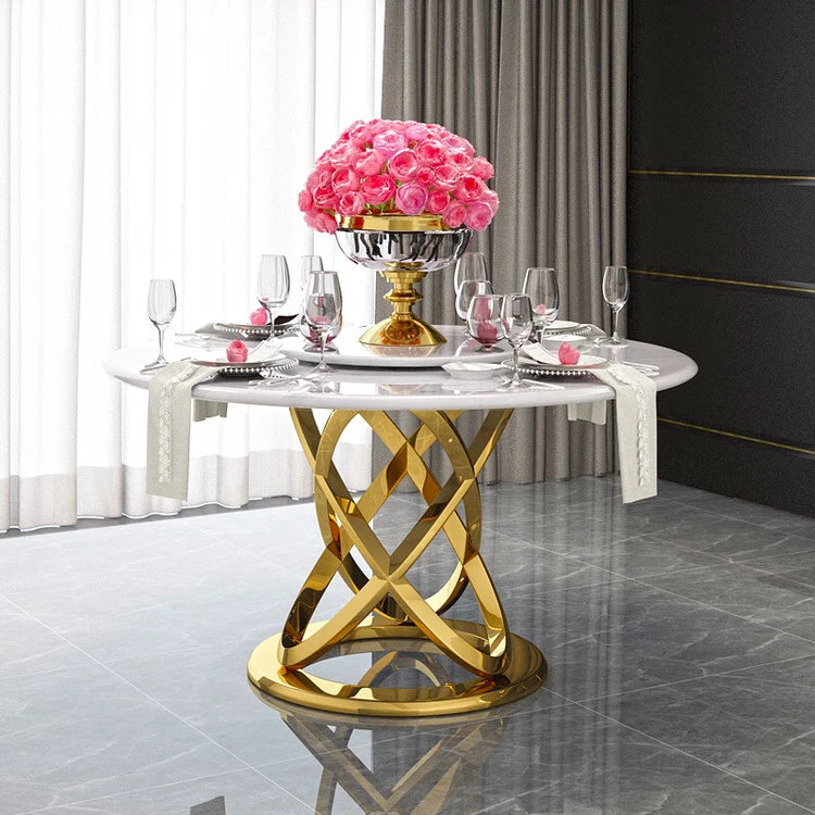 Nordic style Modern Sintered Stone Dining Table Set Porcelain Dining Room 6 seater Table