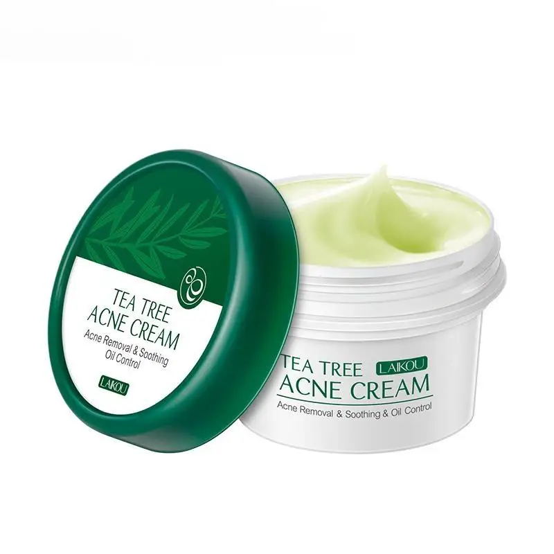 Private Label Acne Treatment Cream Natural Organic Tea Tree Anti Acne Face Cream