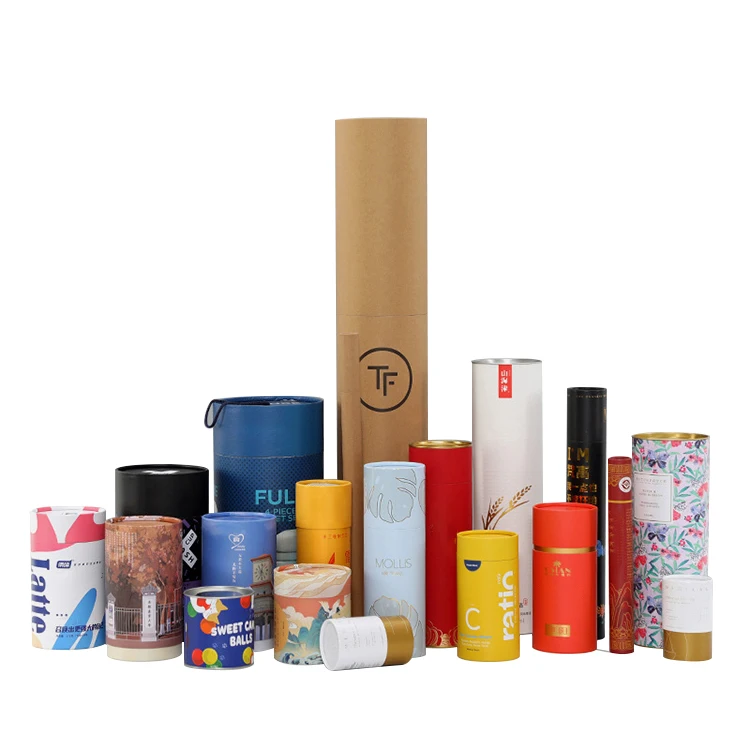 Luxury Custom Lids Kraft Essential Oil Bottle Jar Eco Friendly Twist Paper Tubes For Spices