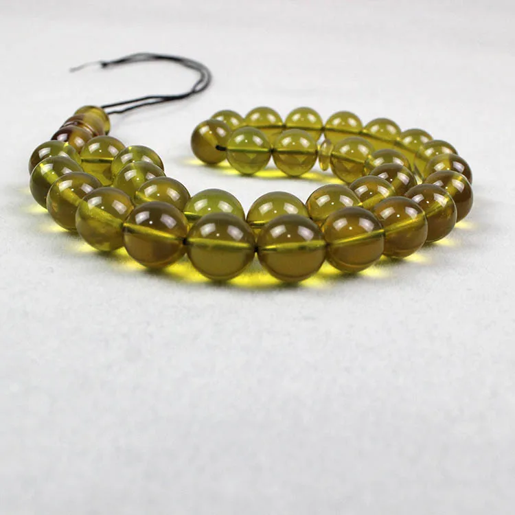 Hot Sales China Strength Manufacture OEM and ODM Glow in the Lighting Bracelet Scented Religious Tasbih Prayer 33 Amber Beads
