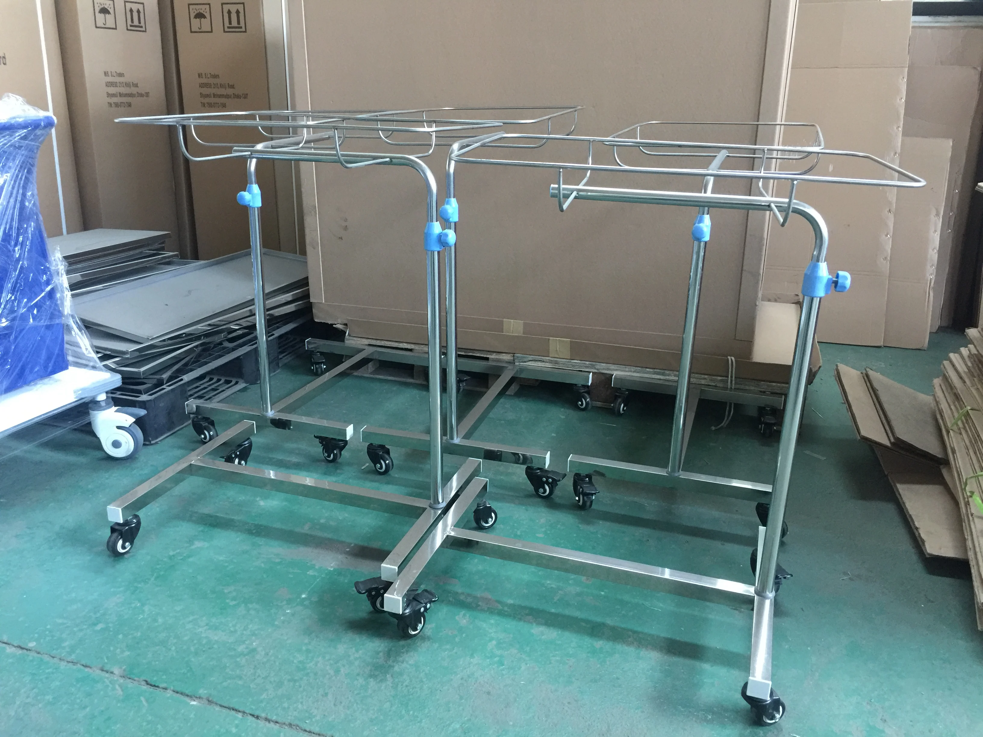 YFQ022 Stainless Steel Adjustable Height Surgical Mayo Table Hospital Tro Mayo Table