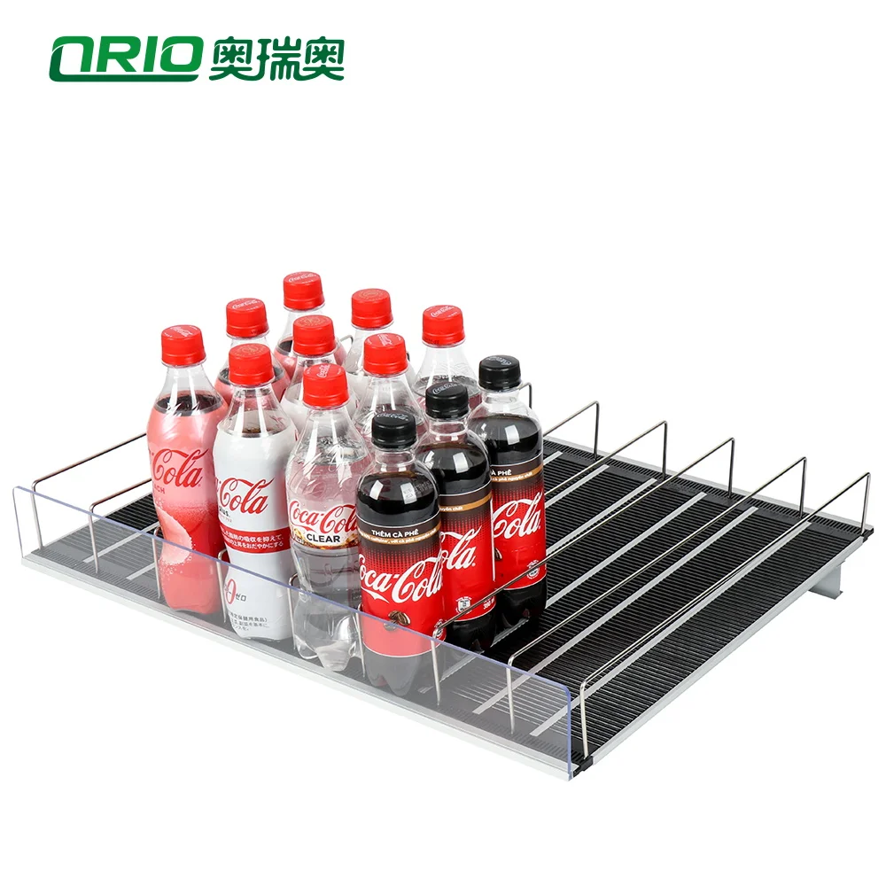 ORIO Beverage Cooler Gravity Feed Shelf Mini-Roller Plastic Roller Shelves System