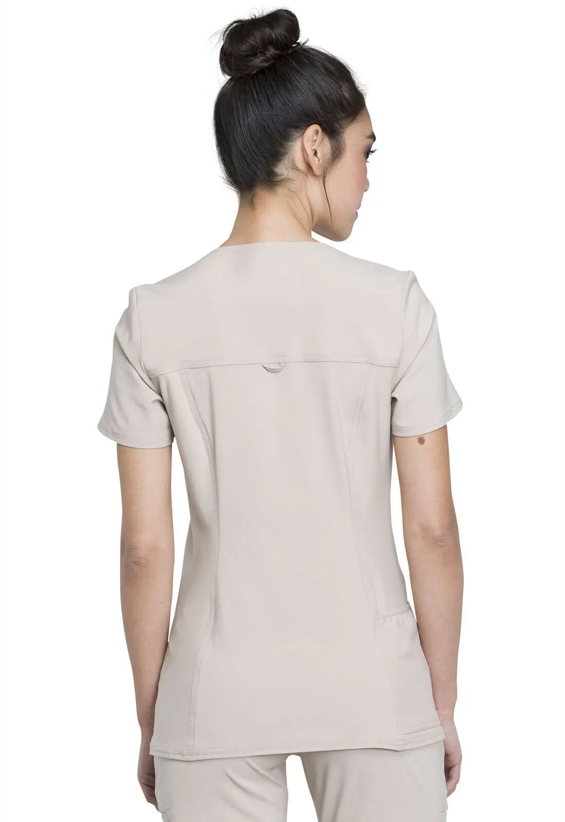 Wholesale Stretch Fabric Modern Scrubs Uniforms Sets V-Neck Knit Panel& Straight Leg Pant Nurse Scrub Hospital Nursing Uniform