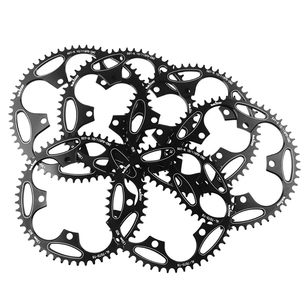 130BCD Road Tooth Disk Aluminum alloy sprockets 50/52/54/56/58/60T chainring Positive and negative teeth of CNC chain wheel