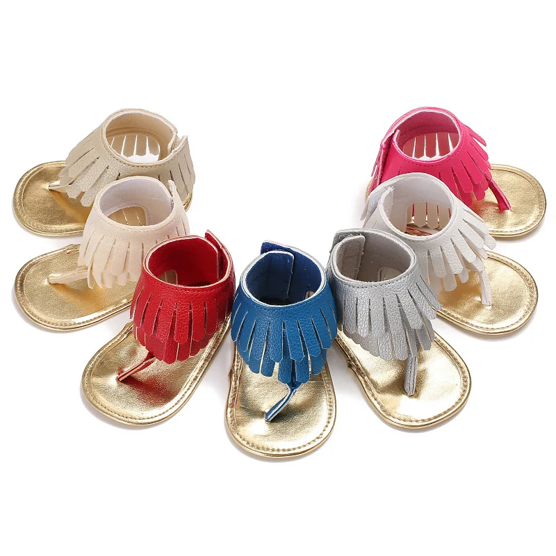 Fashion tassel newborn baby girls princess sandals toddler baby sandals