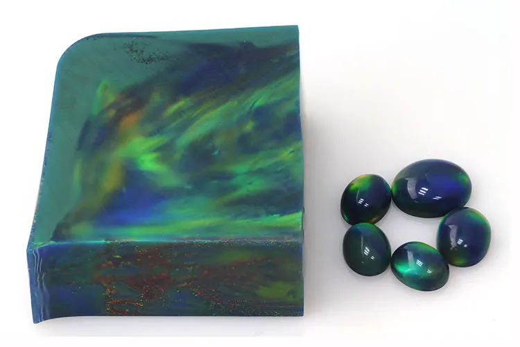 Opal Stone Good Price Shaped Smooth Synthetic White Created Opal Jewelry Setting Jewelry Oval Cabochon Shape Flat Bottom