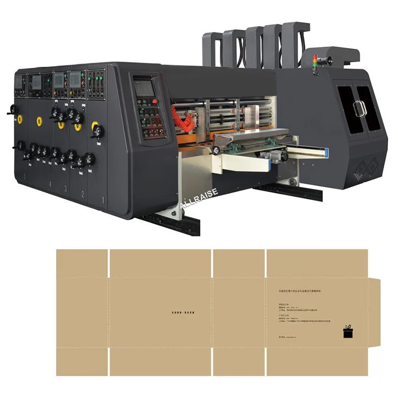 Automatic carton box printing machine cardboard box printer corrugated box die cut machine