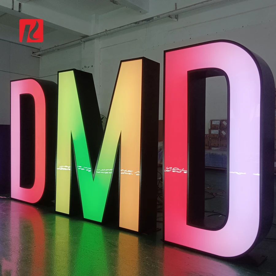 Custom Large 3D Letter Stand Alone Big Alphabet Shopping Mall City Decorative Letter 3ft 4ft 5ft Light Up Giant Letter