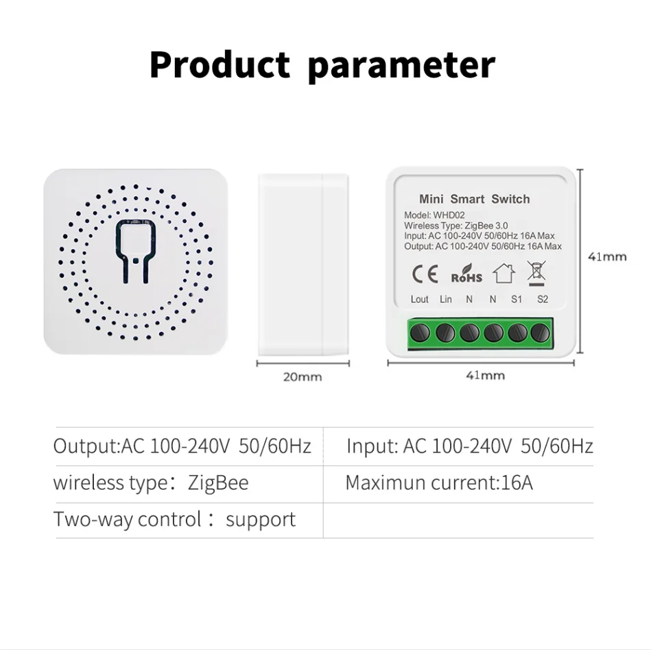 Модуль переключателя света Tuya Zigbee 3 0 1 клавиша 2 клавиши 3/4 канала работает с Amazon Alexa