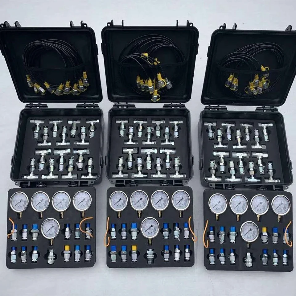 Hot sale factory direct supply Excavator Engine Parts ABS Hydraulic Pressure Gauge Set pressure Test Kit