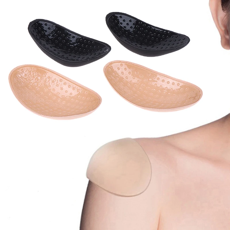 Anti-Slip Shoulder Pads Reusable Self Adhesive Style Traceless Invisible Shoulder Pads for women 1 Pair