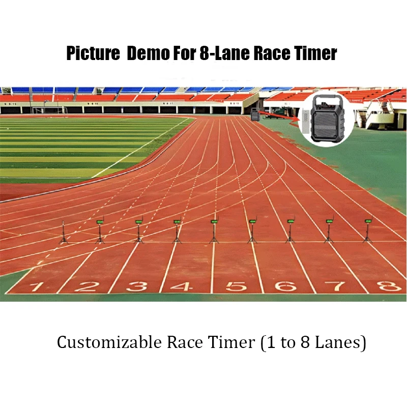 YIZHI LED Digital Racing Timer Large Electronic Countdown Race Wireless Laser Timer with Running Timing System Clock