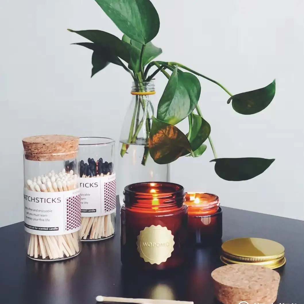 Оптовая продажа, цветные матчи с логотипом на заказ, рекламная банка, подходящая к стеклянной бутылке, белые матчи