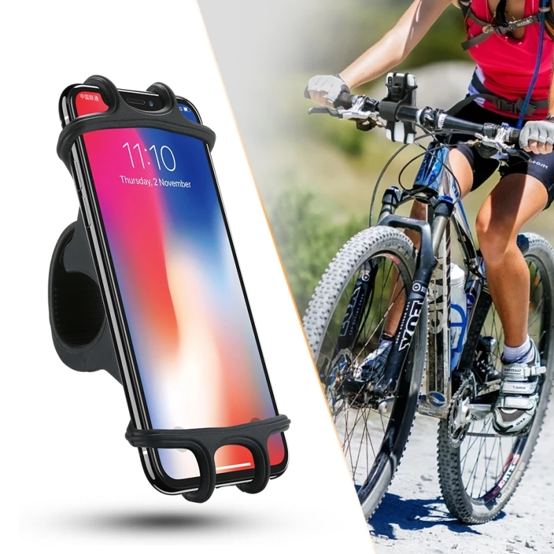 China Factory Silicone Bike Bicycle 360 degree rotating mount mobile phone Holders