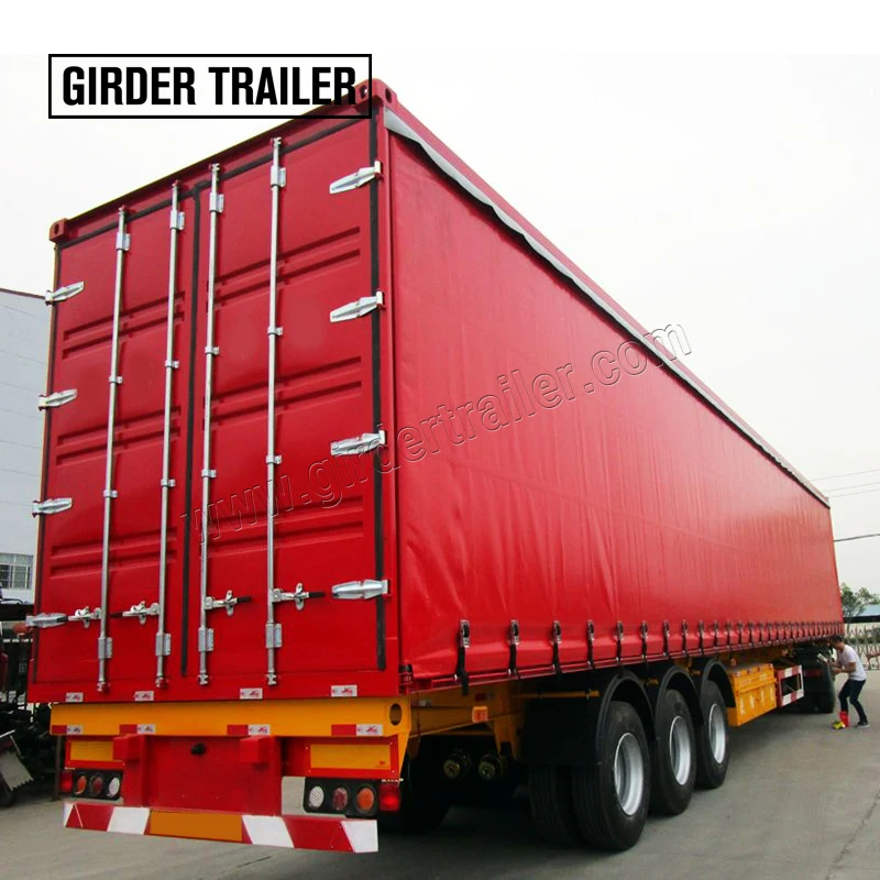 Flatbed tarps roller trailer curtain side parts three-axis 40 foot ratchet tensioner curtain side van truck semi trailer