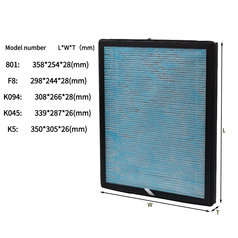 OEM/ODM Purifiers Hepa Room Smart Desktop Desk Portable Parts Home Air purifier filter