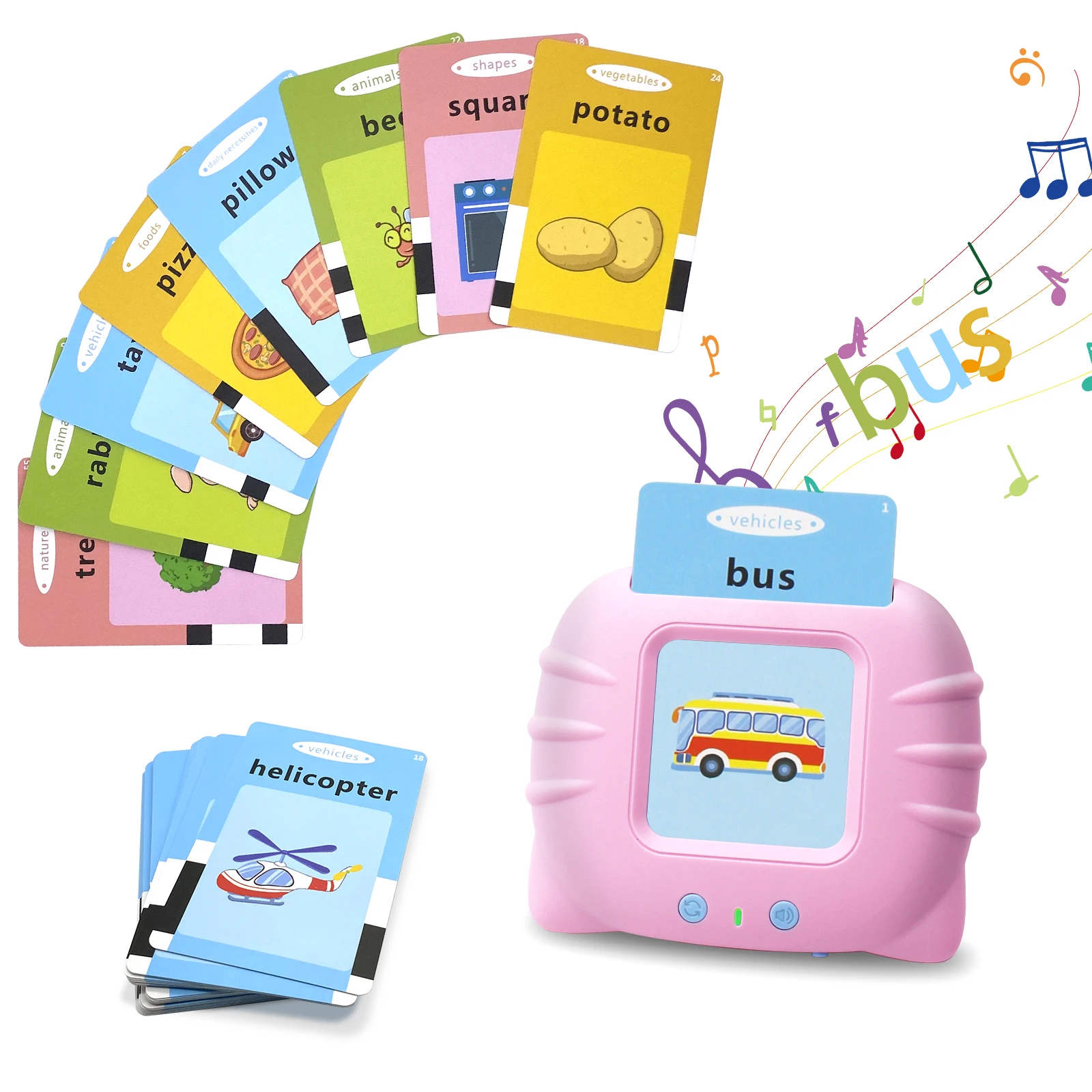 HOT Selling Portable Early Education Machine Kids Reading Learning Toys with 120 Flash Cards