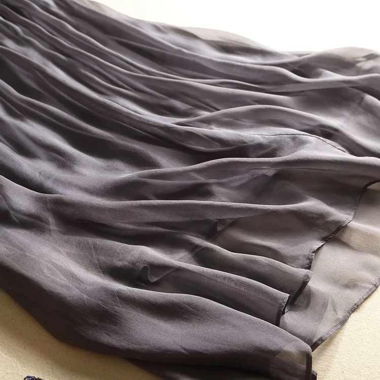 
Bright Silk Skirt Spring Autumn Ladies Long Solid Color Simple Pleated Skirt Long Maxi Elastic Waist skirts 