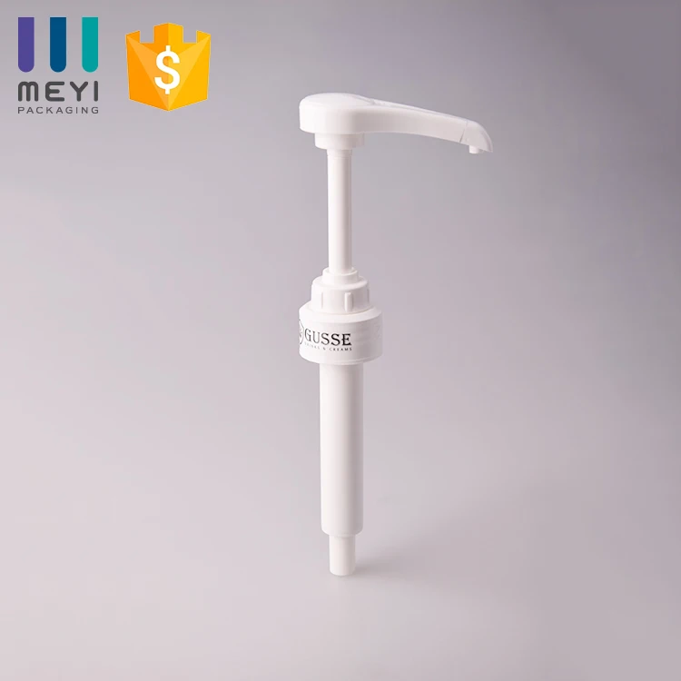 Food-grade Plastic Sugar Syrup Black Pump Dispenser White Syrup Pump For Jam Bottle