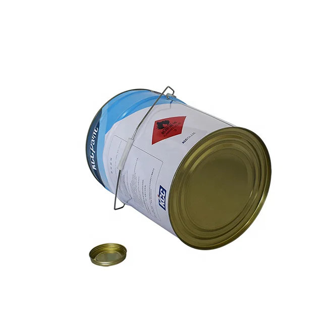 Custom white logo engine oil steel bucket package 20 Liter metal drum round 5 gallon bucket