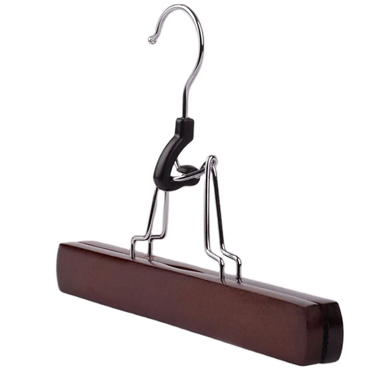 Multifunction Hair Extension Hanger Customized Clamp Hair Pants Wooden Hanger