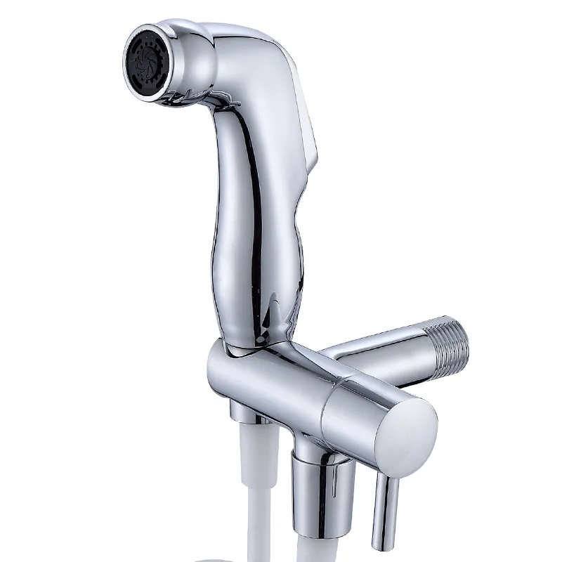 Hot Sale Handheld Brass Toilet Bidet Kit Portable Shattaf Set With Hot And Cold Thermostatic Valve