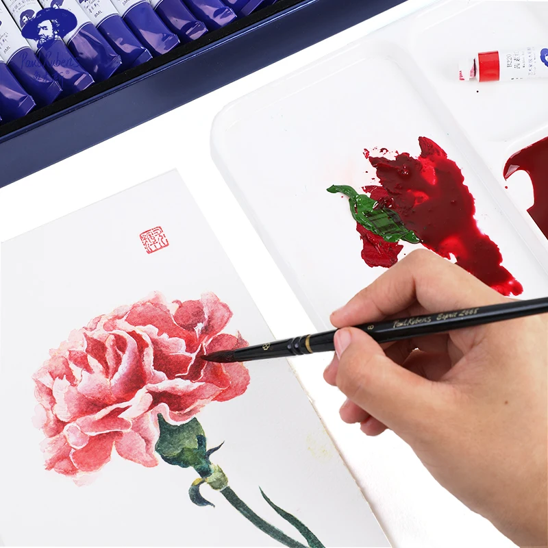 Paul Rubens Watercolor Paint Set Tubes Artist Grade 48 Colors   Professional Art Supplies for Painting and Drawing Gift - 8ml