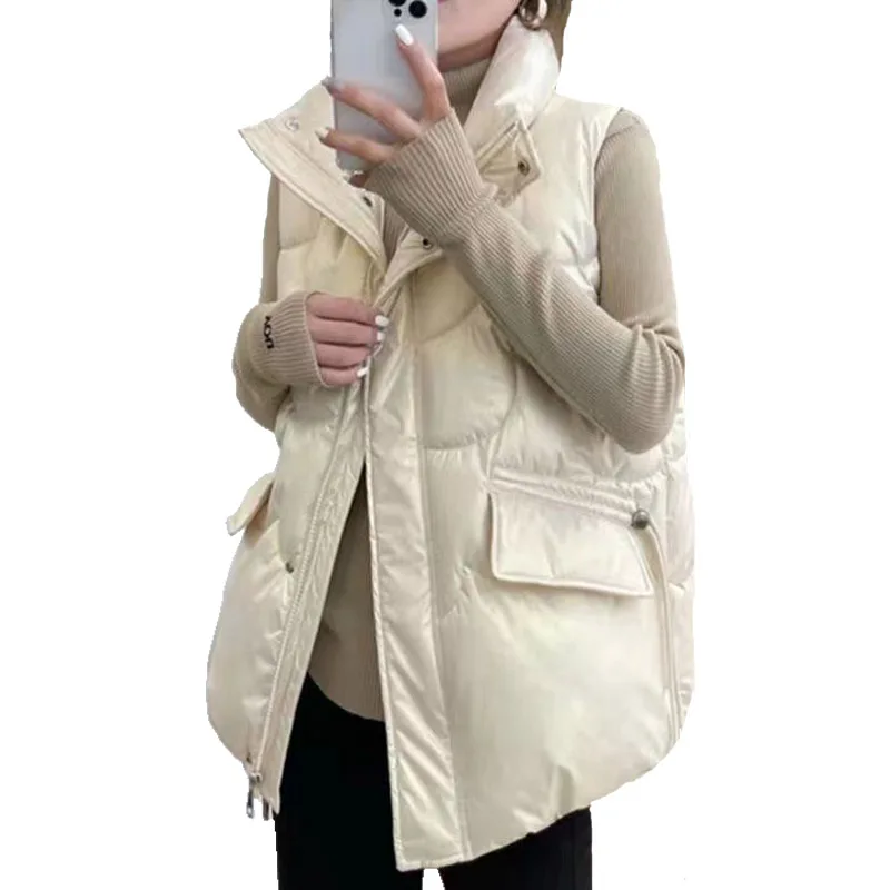 AIMINYZ 2023 осень и зима новый коралловый бархатный Модный хлопковый жилет женский облегающий высокого качества зимнее пальто