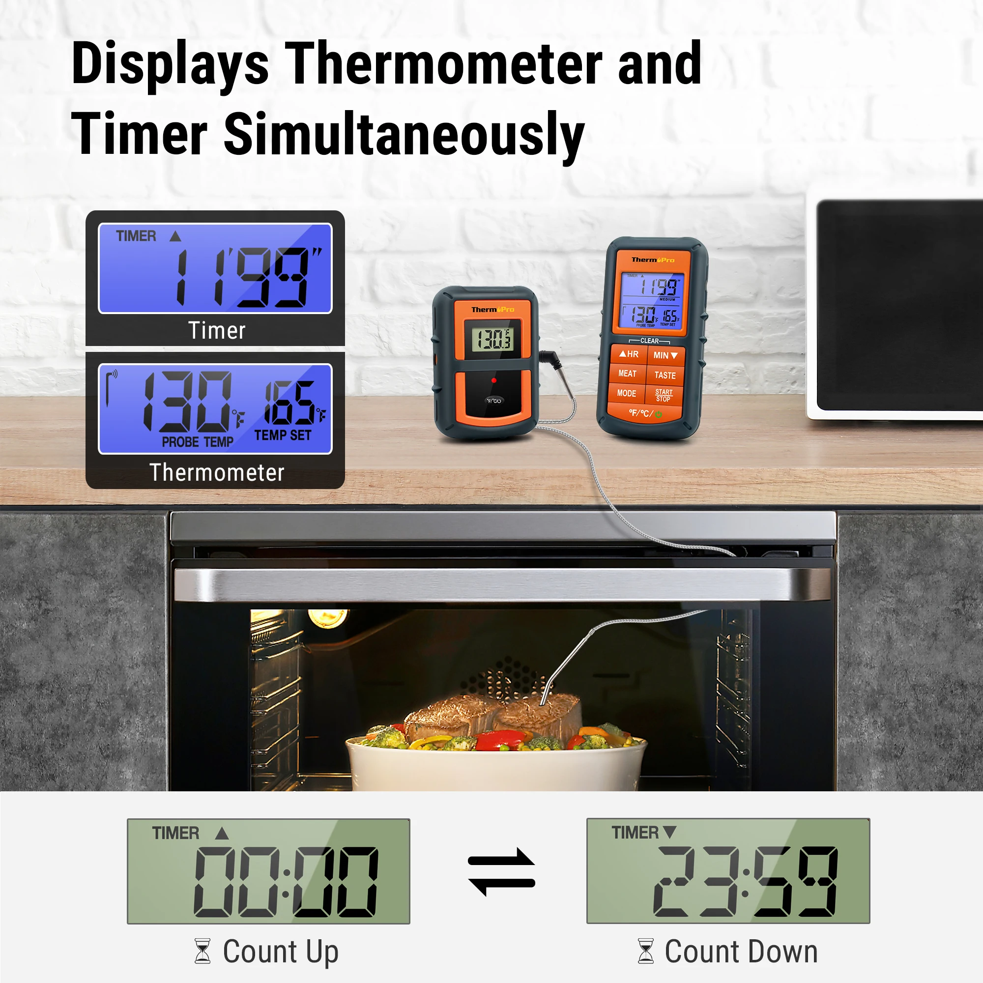 Top Seller Thermopro TP07C Wireless Digital Cooking Meat Thermometer