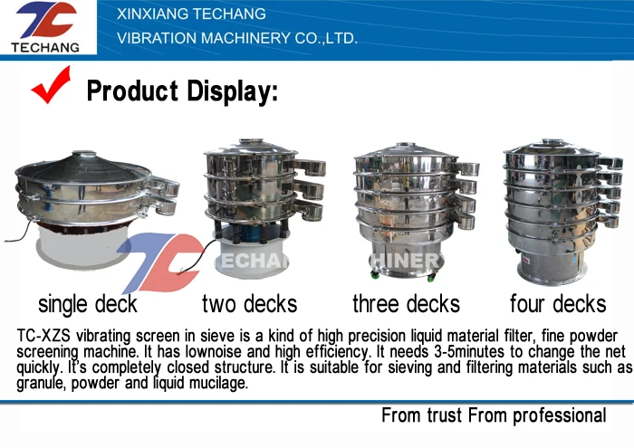 Industrial Stainless Steel Rotary Vibrating Screen Milk Powder Sieve Machine Food Sifter Separator