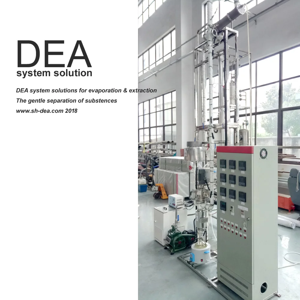 Wiped film evaporator with distillation column BML-10+JZ-50