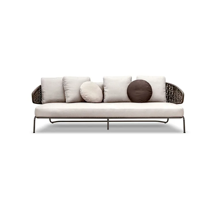 Factory Custom All Weather Rattan Furniture Rope Sofas Outdoor Sofa