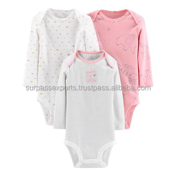 Latest Design Premium Quality Baby Boy Rompers with Printed Designs Summer Cotton Newborn Clothes at Wholesale Price for Export