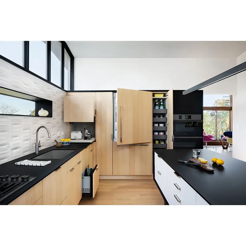 Modern Style Quick Design Service Marble Worktop Lacquer Kitchen Cabinets