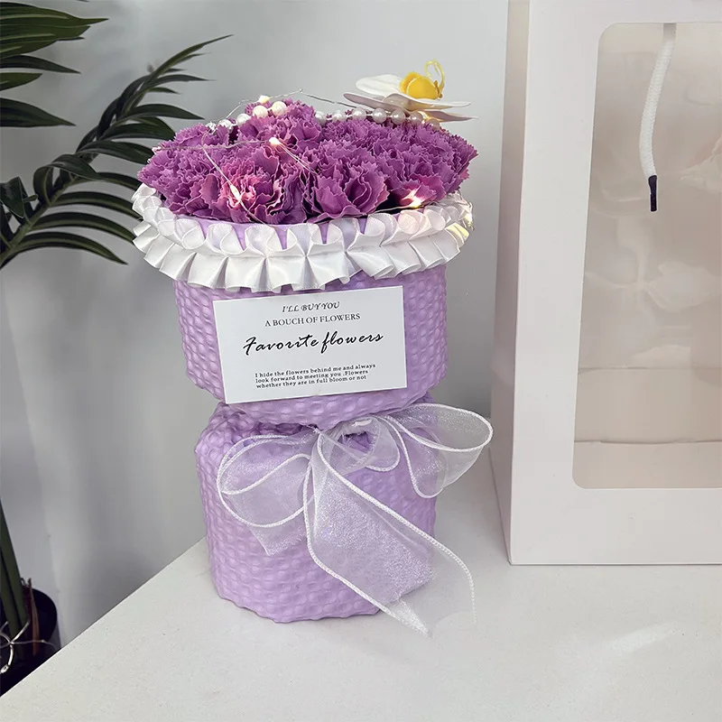 Spring and Summer Luxury Style Limited Cloth Flower carnation Bouquet