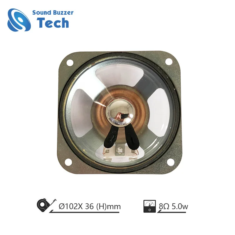 Full range sound speaker waterproof 8ohm 5w 102x102mm 4 inch loudspeaker