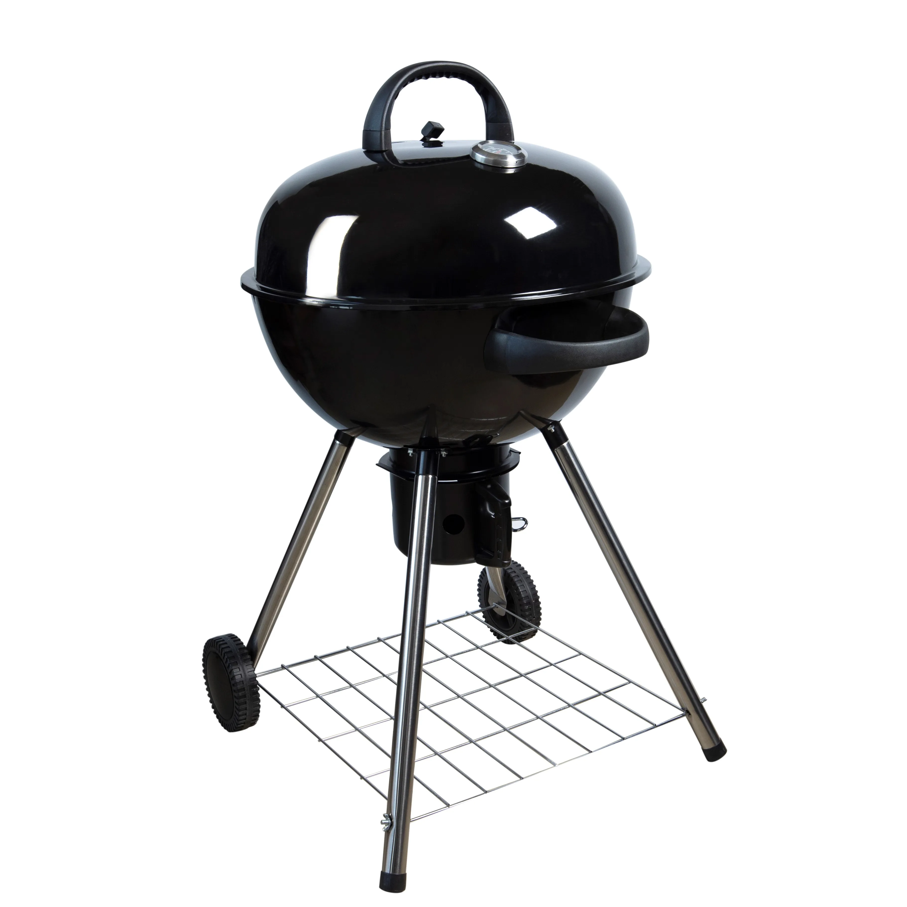 Гриль для барбекю на углях 22 5 дюйма переносная эмалированная уличная Тележка колеса и ножки крышка с вешалкой приготовления пищи во внутреннем дворе