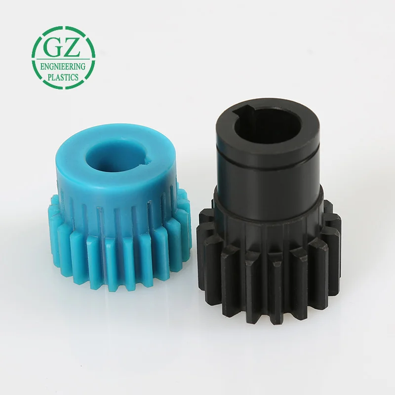 ISO9001 manufacture molded low friction nylon PA66 gear plastic double spur gear