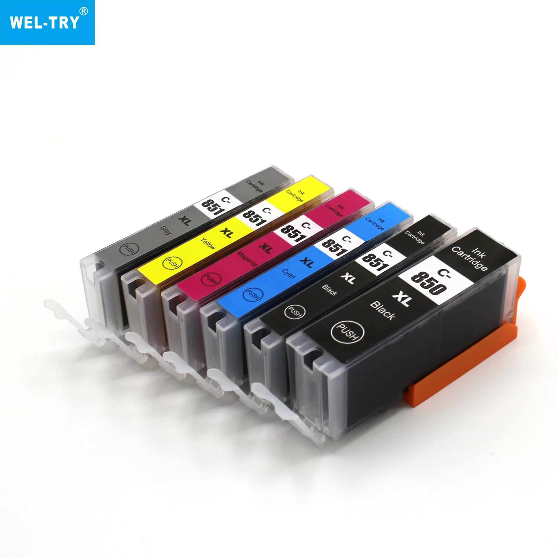 WEL-TRY PGI-850XL PGI850XL PGI850 CLI-851XL CLI851XL CLI851 Premium Совместимый картридж для принтера Canon PIXMA MG5480