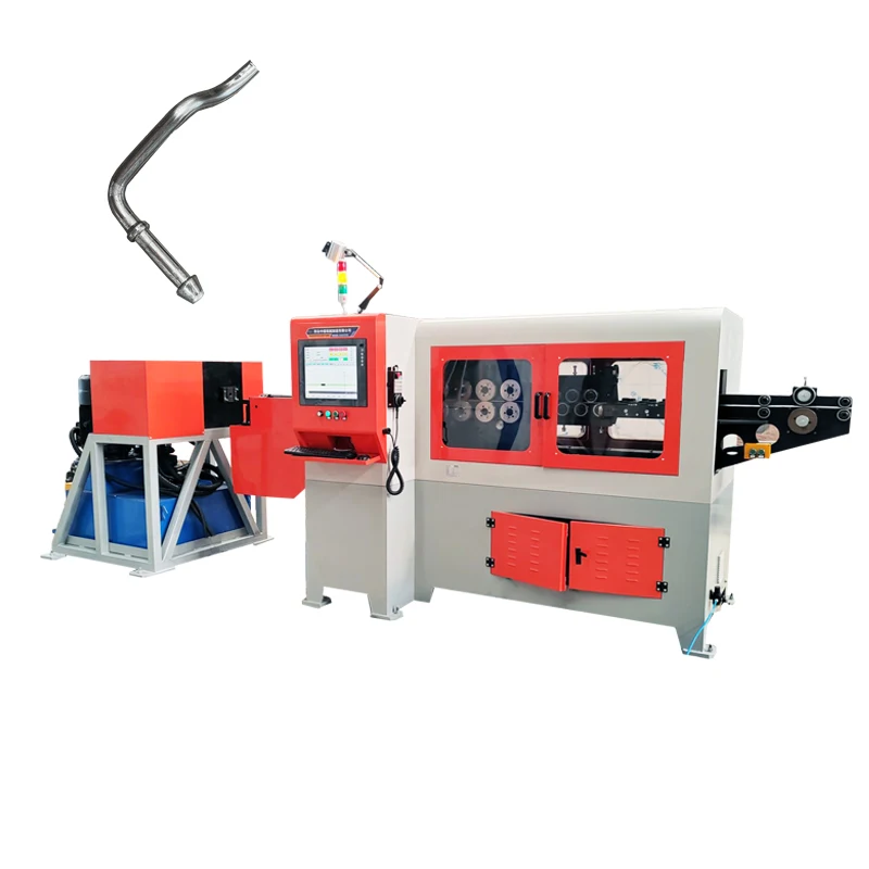 Exhaust  Muffler Hanger  heavy rod end forming machine 3D wire  bending machine automatic