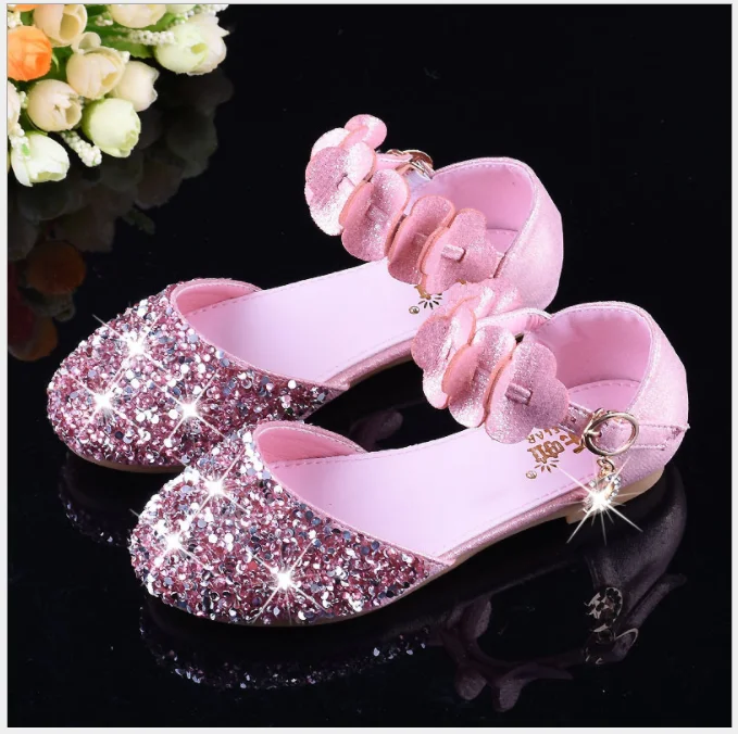 176-A1  Glitter Summer Shoes Wholesale Korean Girl Latest New Design Party Shoes For Children