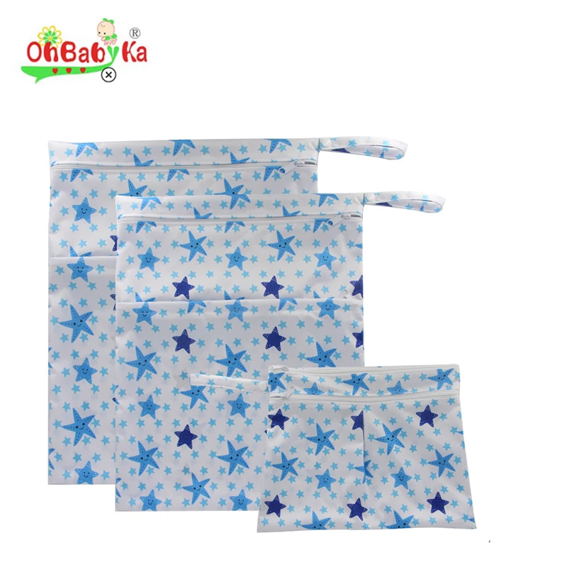 Ohbabyka Cloth Diaper Wet Bag  Waterproof Wet Bag For Swim Wear Dirty Diaper Wet Bag