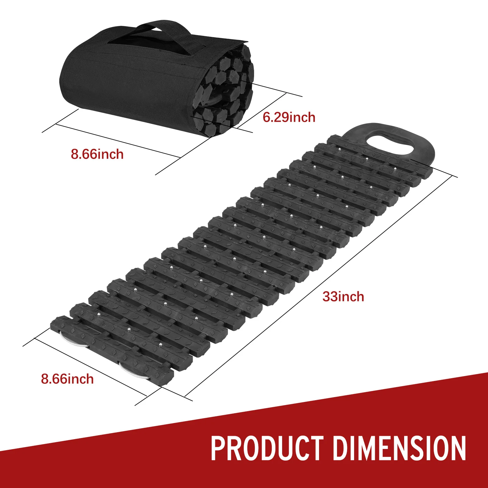 FIERYRED Tpr Sand Mud Snow Tire 4x4 Traction Boards Recovery Track